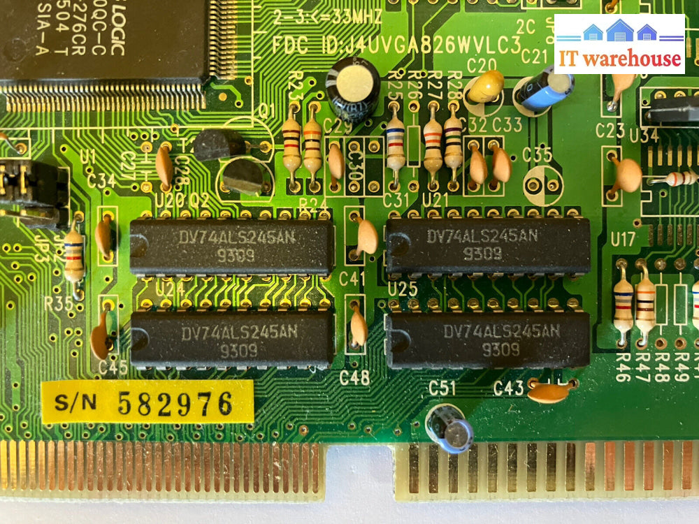 ~ J4Uvga826Wvlc3 Cirrus Logic Vl-Bus Video Card Cl-Gd5424-80Qc-A