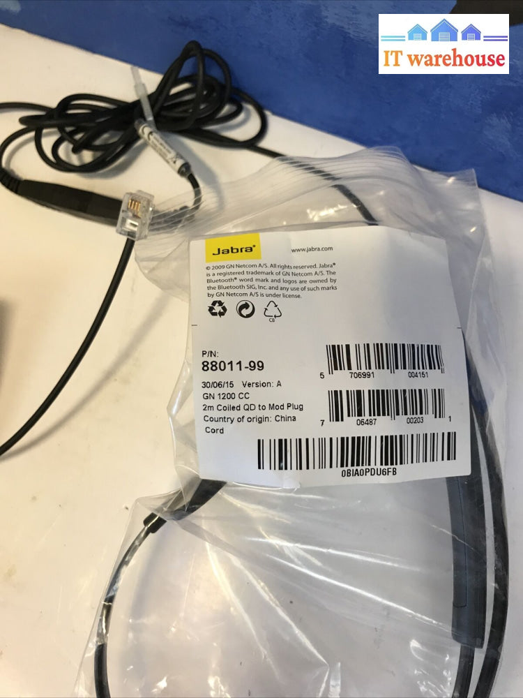 Jabra 88011-99 Gn1200 Headset Smartcords Direct Connect Cables