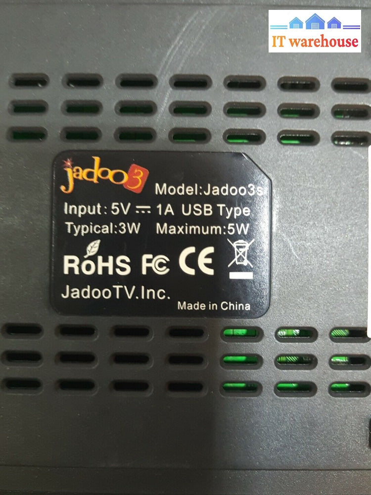 - Jadoo Tv Jadoo3S (Jadoo3) 1080P Iptv Box + Power Adapter (No Remote)