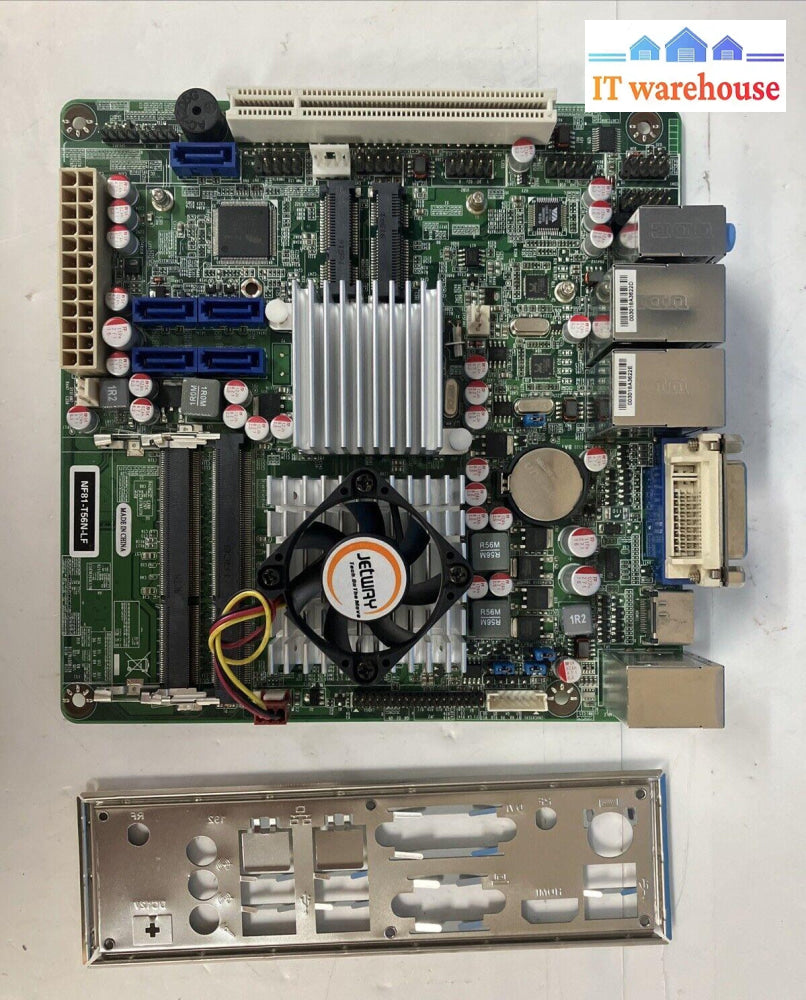 Jetway Nf81-T56N-Lf Ddr3 Motherboard With Amd Eontario Cpu & I/O Shield ~