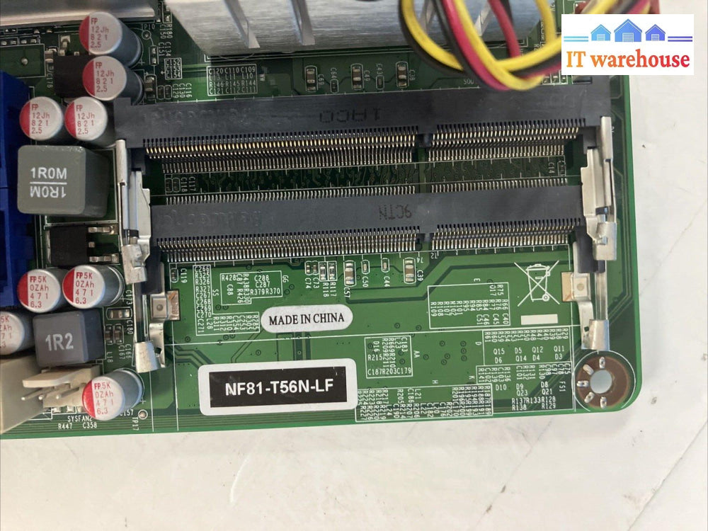 Jetway Nf81-T56N-Lf Ddr3 Motherboard With Amd Eontario Cpu & I/O Shield ~