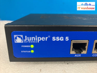 Juniper Ssg-5-Sh Secure Service Gateway 7-Port Vpn Firewall W/ Adapter ~