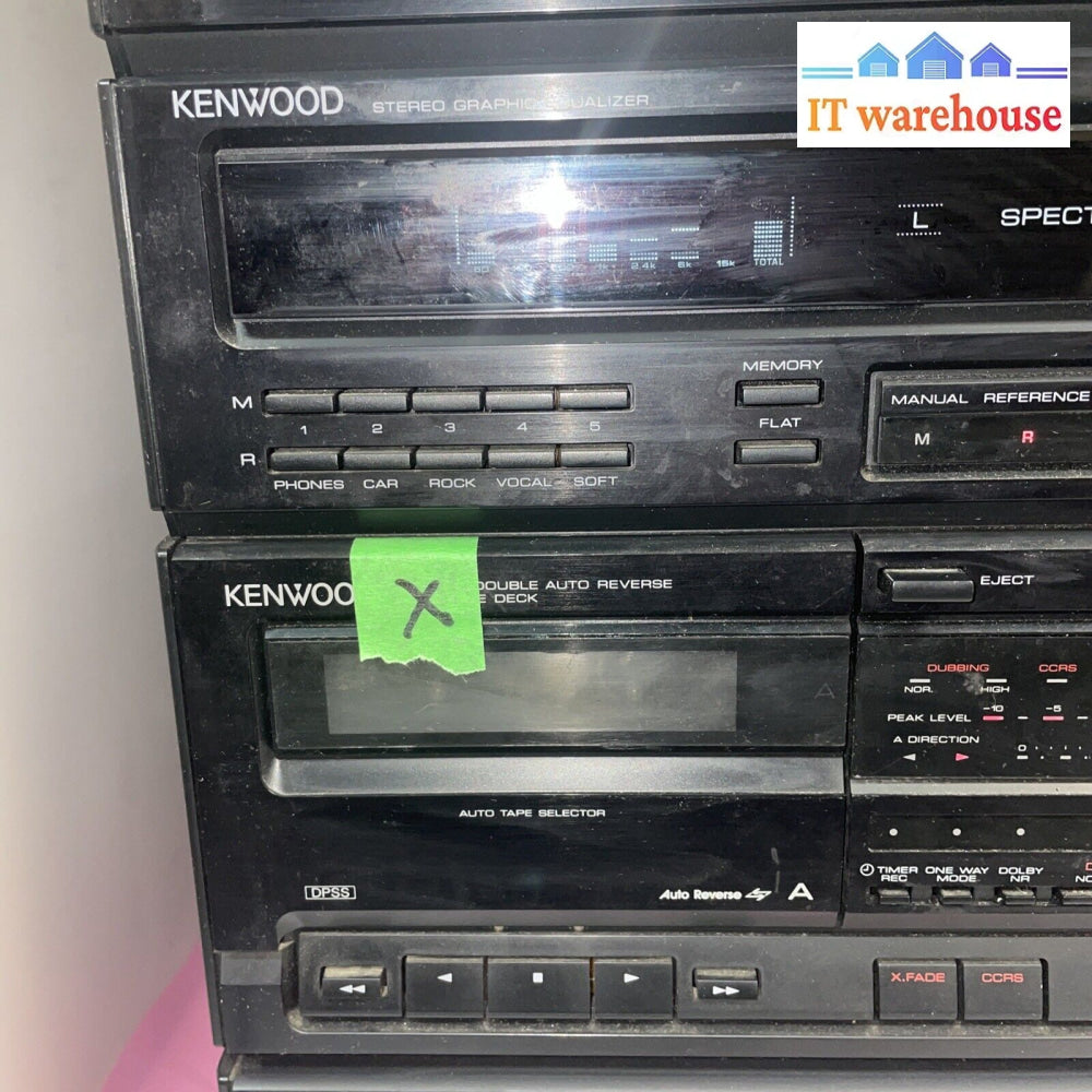 Kenwood Compact Discstereo System Cassette Tape Cd Equalizer Amplifier Rxd-24M