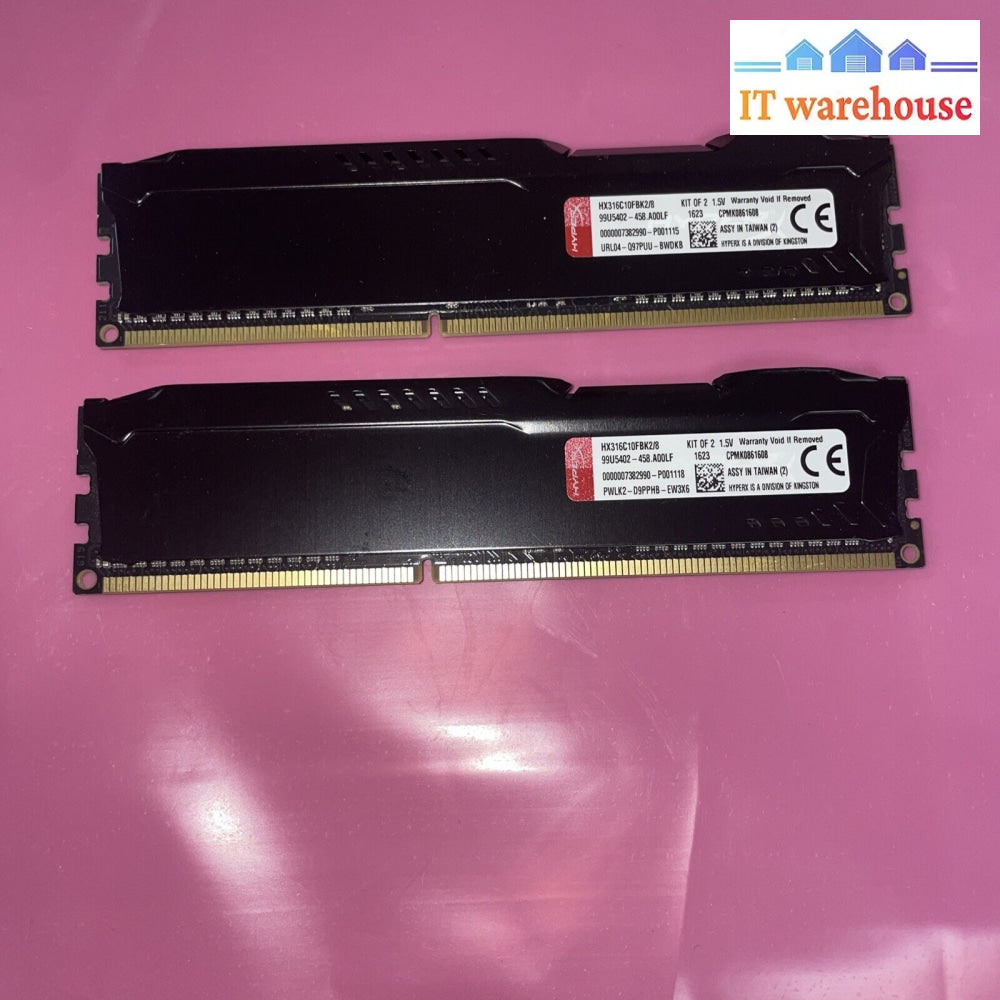 Kingston Fury Hyperx Desktop Gaming Ram Memory Ddr3 8Gb (2X4Gb) Hx316C10Fbk2/8