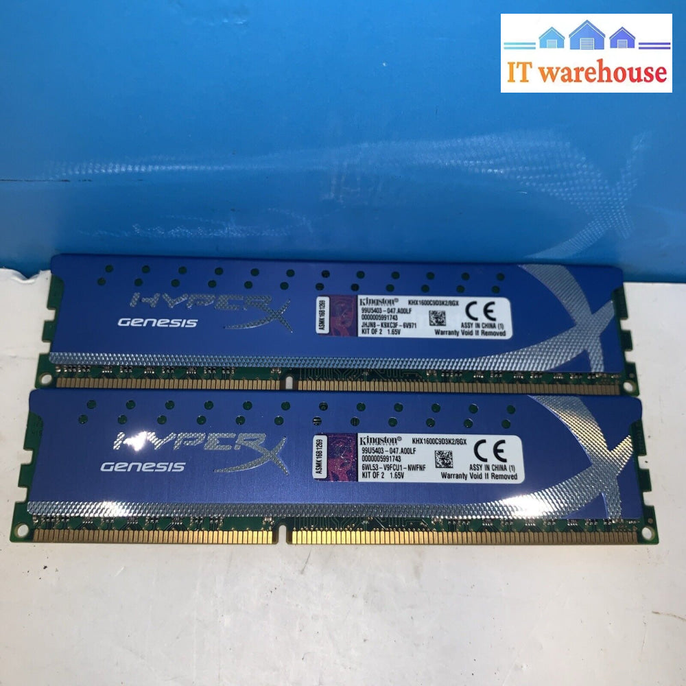 Kingston Hyperx 8Gb (2X4Gb) Ddr3 Desktop Ram Memory 1600Mhz Khx1600C9D3K2/8Gx