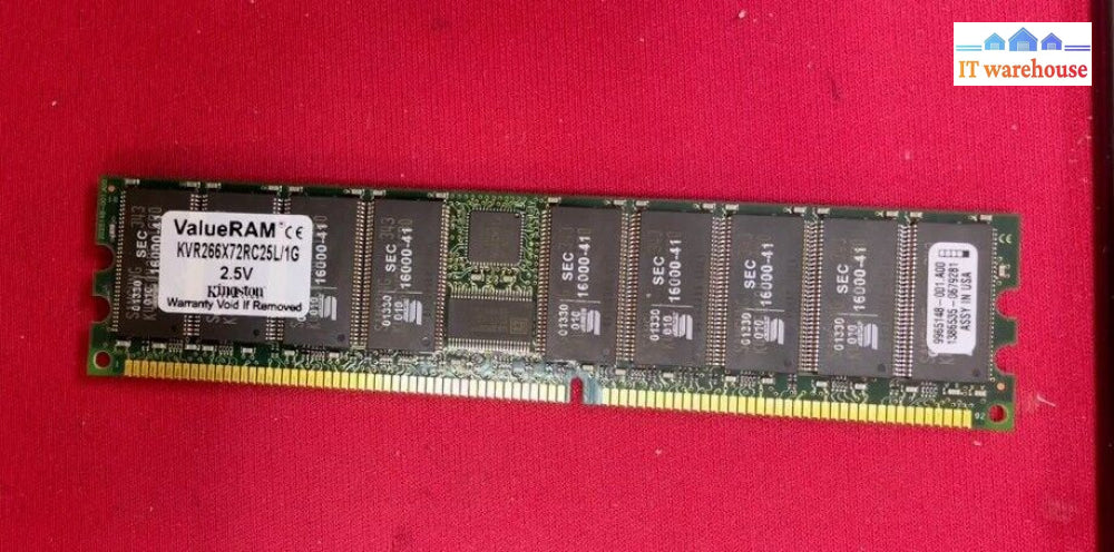 Kingston Kvr266X72Rc25L/1G Ddr Ram Dimm 1Gb Ddr-266 Pc2100 184Pin Ecc