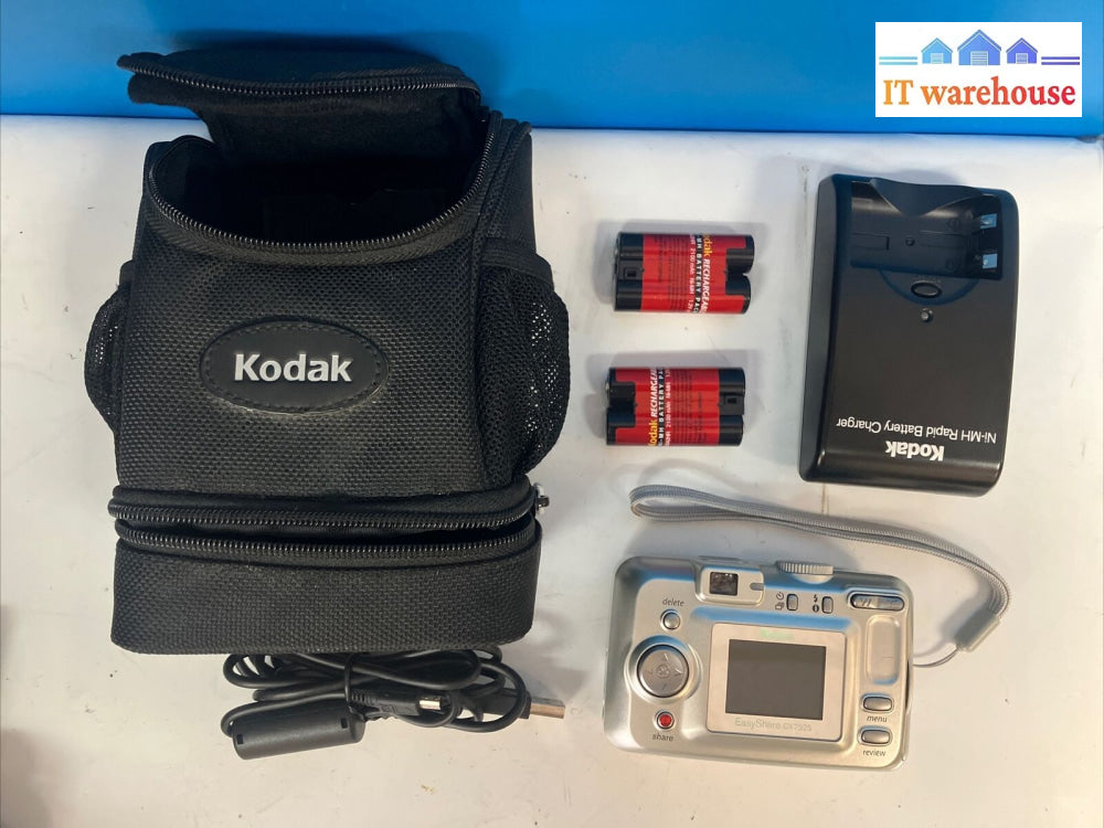 Kodak Easyshare Cx7525 5.0Mp 3X Zoom Silver Digital Camera With Accessories ~