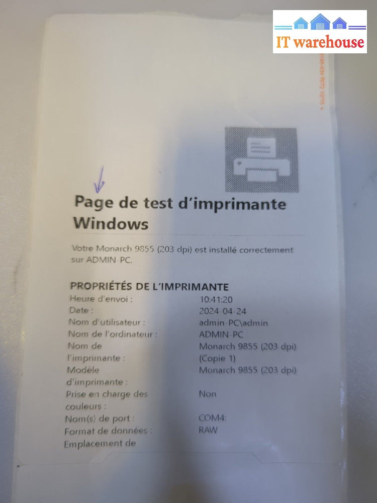 Kyocera Printhead For Monarch Printer 9850 98Xx Series Kpw-104-8Tbb1 (*Read) -