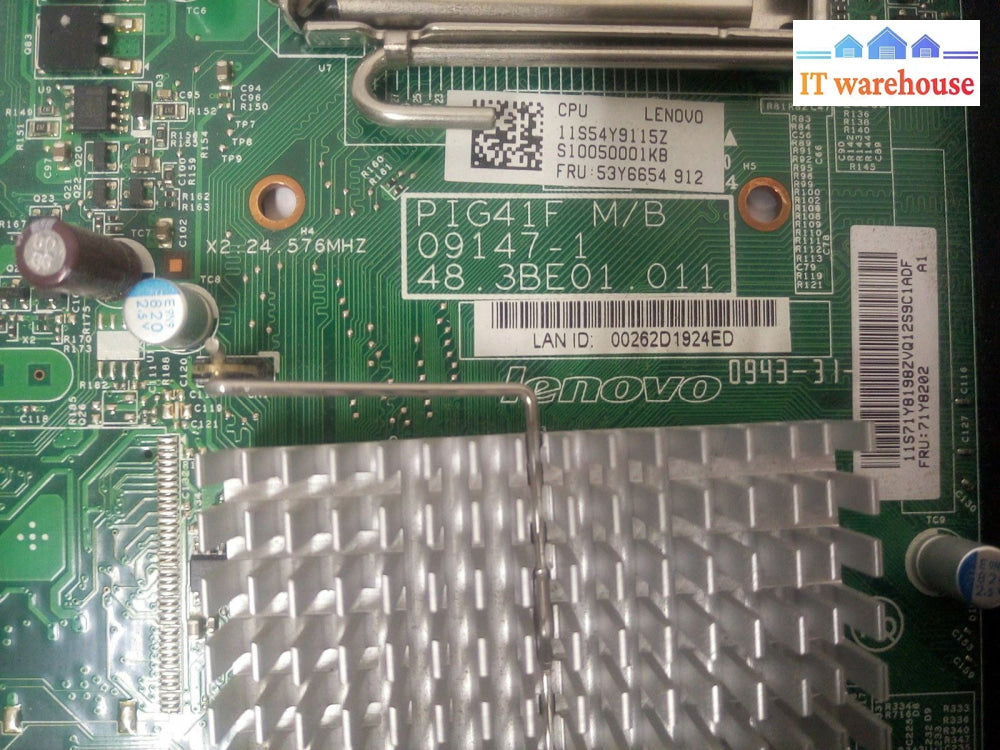 -Lenovo Aio 1165-A3U Mainboard Pig41F 09147-1 71Y8202 53Y6654 @@@