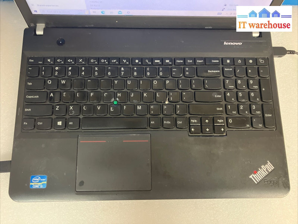 ~ Lenovo Edge 15.6’ Laptop I3-3120M Cpu /8Gb Ram /250Gb Ssd (Battery Dead Read)