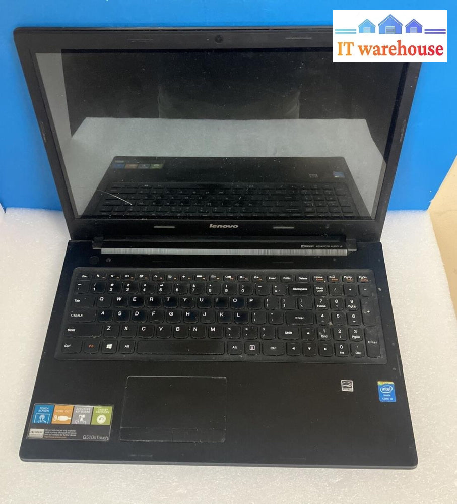 Lenovo G510S 15.6’ Laptop Intel Cpu / No Ram Hdd (For Parts As Is Read) ~