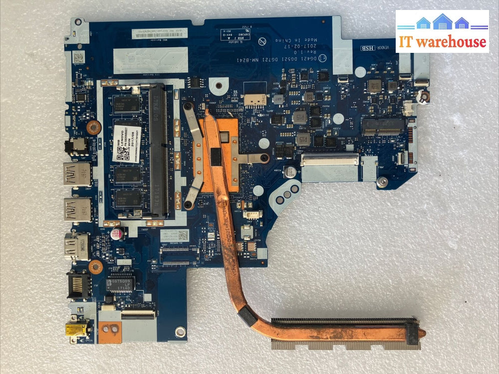 Lenovo Ideapad 320-15Ikb Laptop Motherboard Nm-B24 With I3-7100 Cpu 5B20N86827 ~