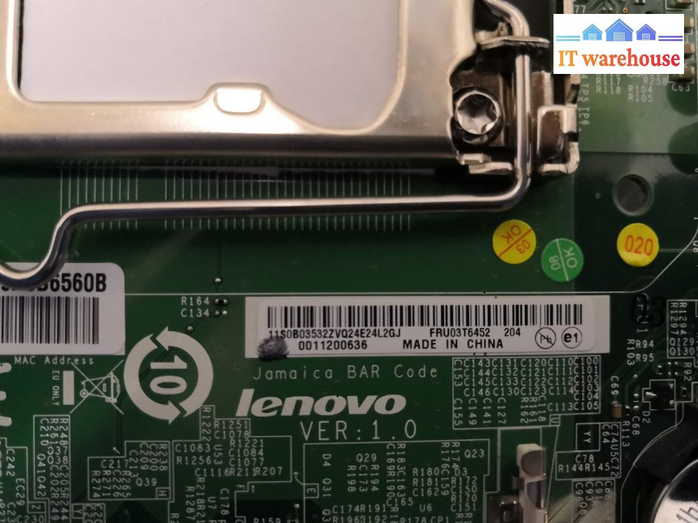 Lenovo M92Z Motherboard / 03T6452 Ms-7765 Lga 1155 Wifi Card @@@