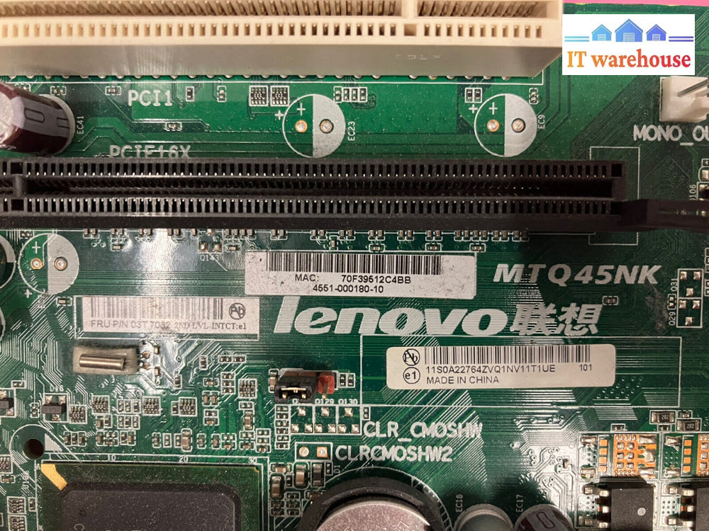 ~ Lenovo Mtq45Nk Motherboard L-Iq45 Antelope Lga775 4X Ddr3 Slot