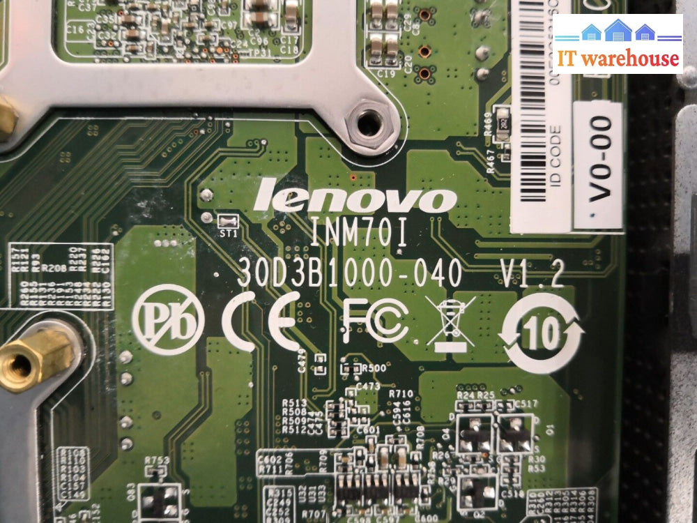 + Lenovo Thinkcentre M32 Motherboard 03T7271 Celeron 847 1.1Ghz W/ 8G Ssd*Tested*