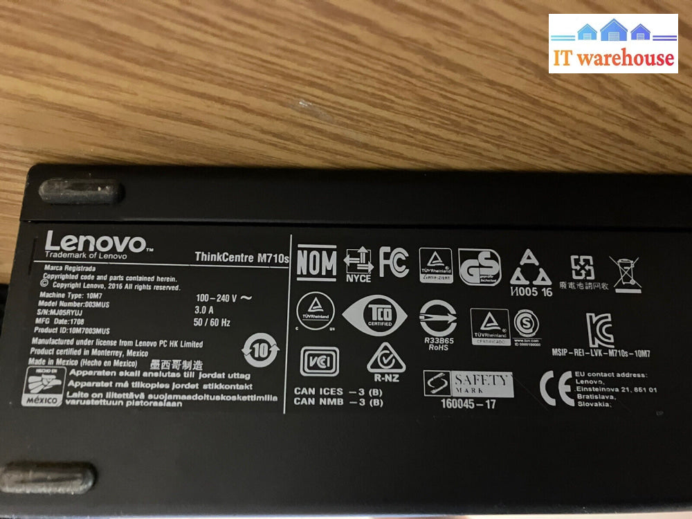 ~ Lenovo Thinkcentre M710S I5-6500 8Gb Ram 512Gb Ssd + 2Tb Hd Win10 Pro