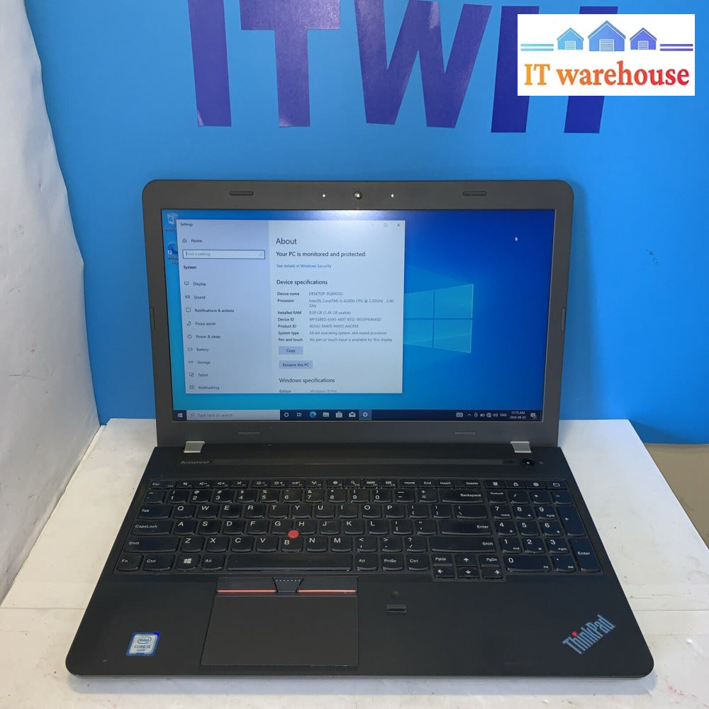 Lenovo Thinkpad E560 Laptop I5-6200U 2.30Ghz 8Gb Ram 500Gb (Windows 10 Pro)