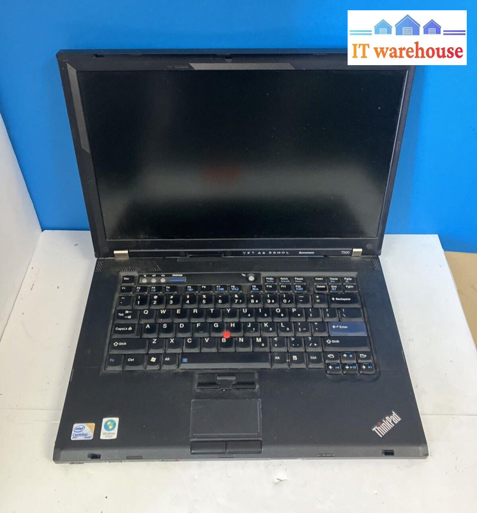 Lenovo Thinkpad T500 15.4’ Laptop Intel C2D Cpu 3Gb Ram 320Gb Hdd (No Battery) ~