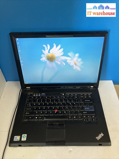 Lenovo Thinkpad T500 15.4’ Laptop Intel C2D Cpu 3Gb Ram 320Gb Hdd (No Battery) ~
