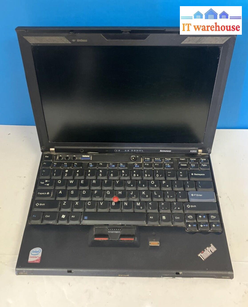 Lenovo Thinkpad X200 12.1’ Laptop Intel C2D Cpu 3Gb Ram 160Gb Hdd (No Battery) ~