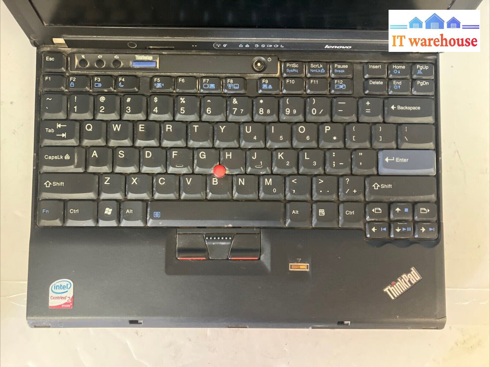 Lenovo Thinkpad X200 12.1’ Laptop Intel C2D Cpu 3Gb Ram 160Gb Hdd (No Battery) ~