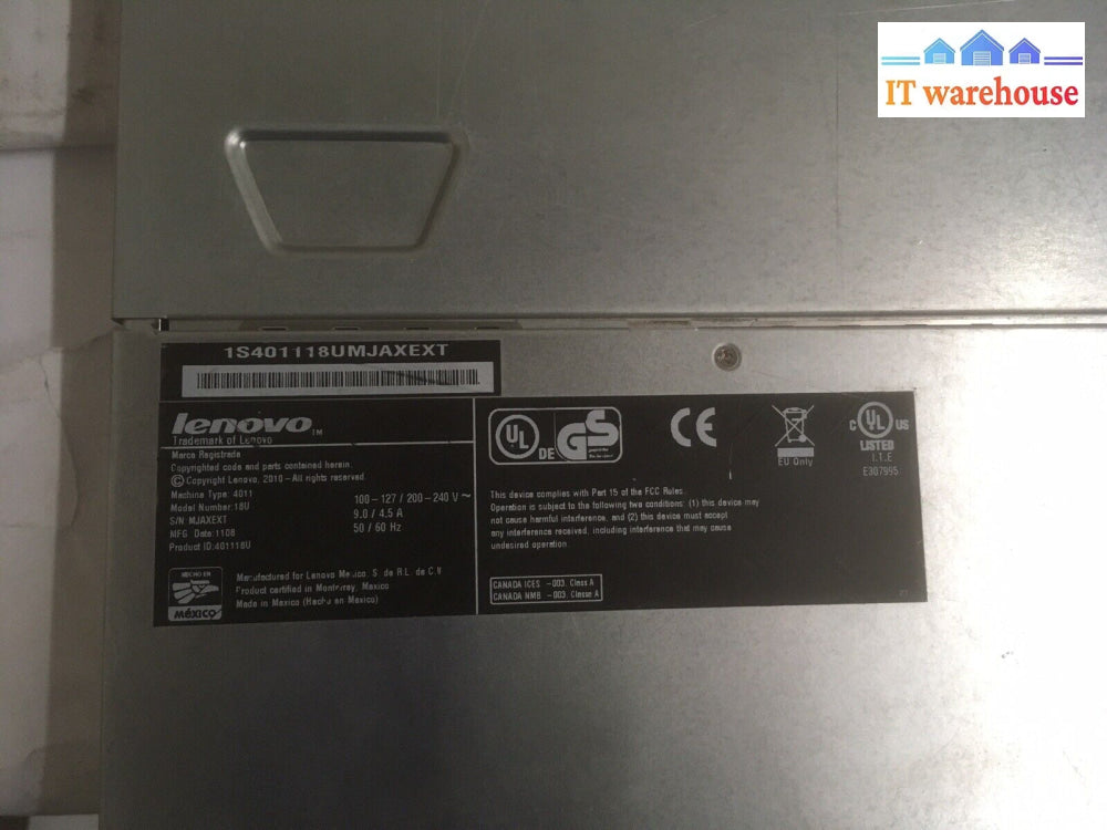 + Lenovo Thinkserver Rd230 | Cpu: Xeon E5607 2.27Ghz Ram: 4G No Hdd