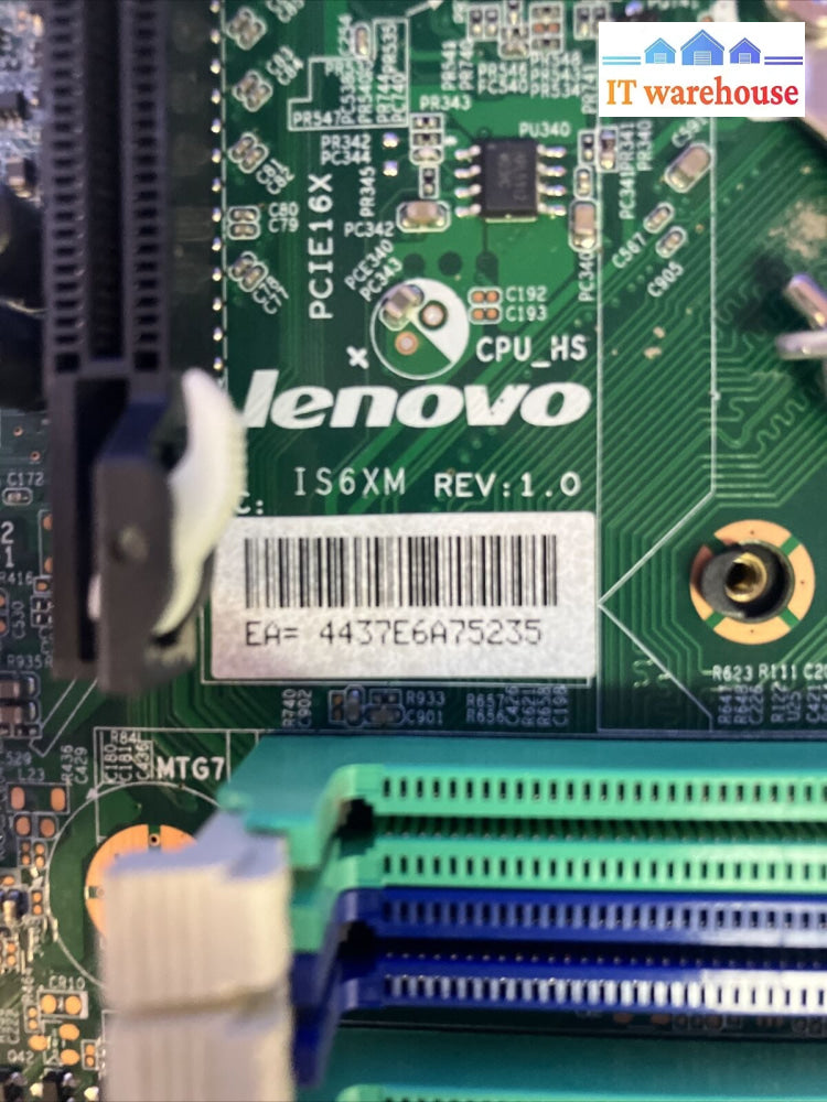 Lenovo Thinkstation Is6Xm Intel Motherboard 03T8244 W/ Xeon E3-1235 Cpu + Plate~