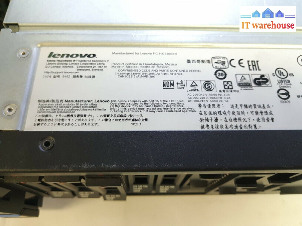 - Lenovo X3650 M5 Server Barebone Moyherboard W/Case (No Cpu/Ram/Hdd/ Psu)