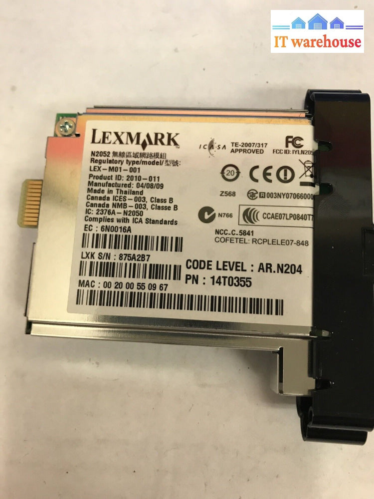 Lexmark Printer X6650 Wifi Card Module N2052