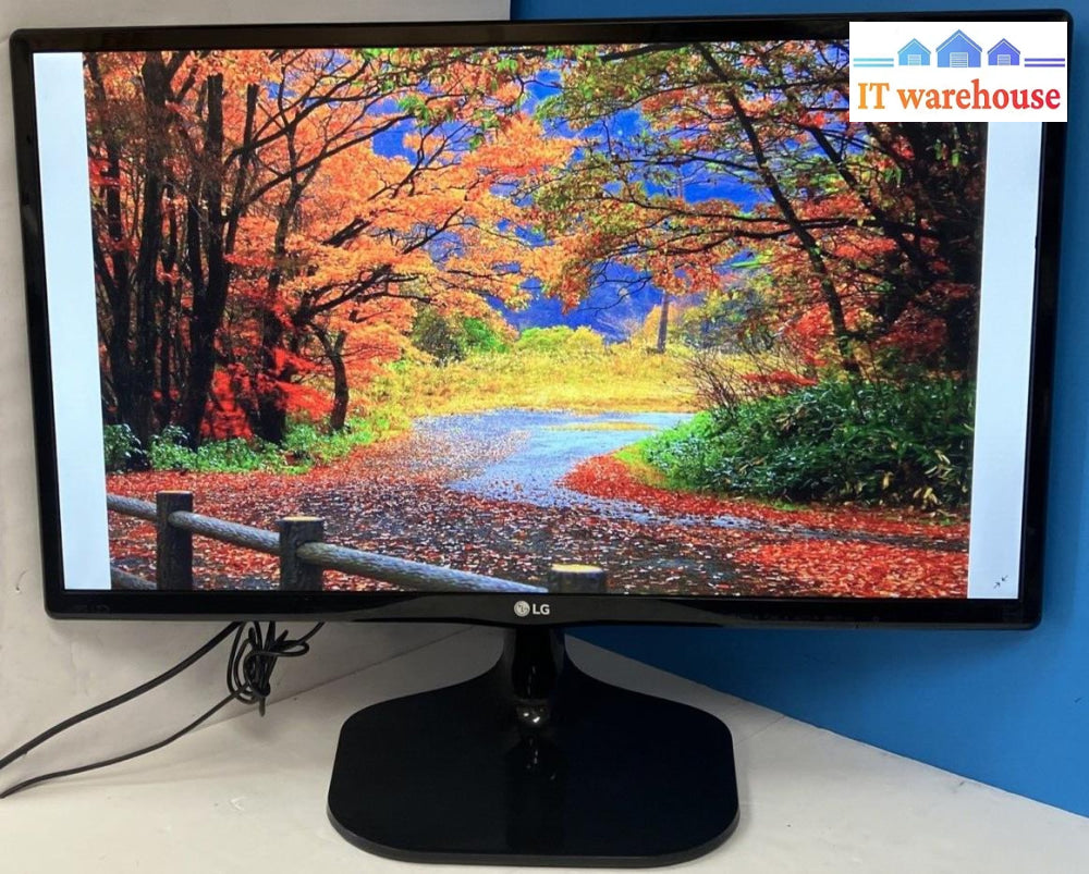 Lg 24Mp48Hq-P 24’ Wide Ips Led Monitor Display 1080P Hdmi Vga With Stand & Ac ~