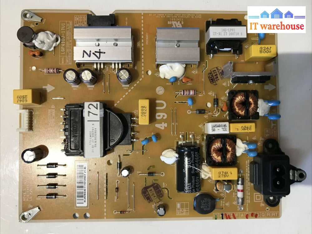 .Lg 49Un7000Pub 49Un7300Aud Power Supply Board Eax67189201(1.7) Eay64511101