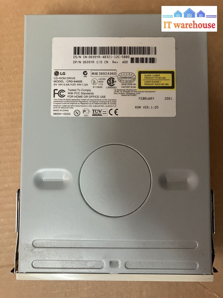 ~ Lg Cd-Rom Drive Crd-8482B Ver.1.05 Dp/N: 0699Yr Rev. A00 Tested/Working