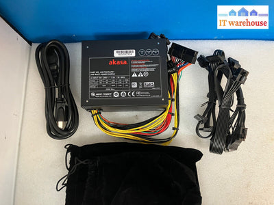 ~ (Like New) Akasa 350W Micro Atx Power Supply Ak-Ps035Af01 W/ Cables & Cord