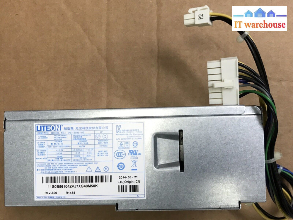 + Liteon Ps-3181-02 180W Sff Power Supply 54Y8871 For Ibm Thinkcentre M79 @@@