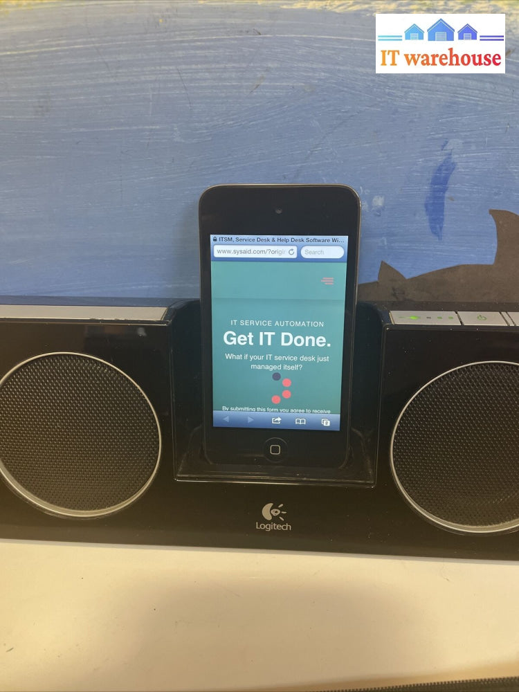 Logitech Pure-Fi Anywhere 2 Docking Speaker System + Apple A1367 Ipod Touch 4Th