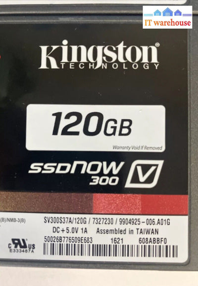 Lot 25X Kingston Ssdnow V300 2.5’ 120Gb Sata Ssd Hard Drive (1000 Days Remain) ~