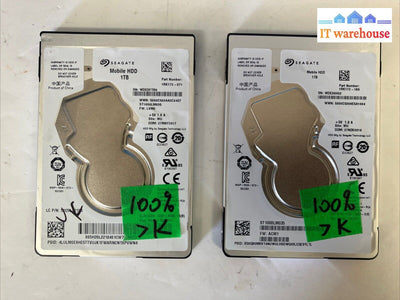 (Lot 2X) Seagate Mobile Hdd 1Tb Sata 2.5’’ Hard Drive 1Rk172 (1000 Days Remain) ~