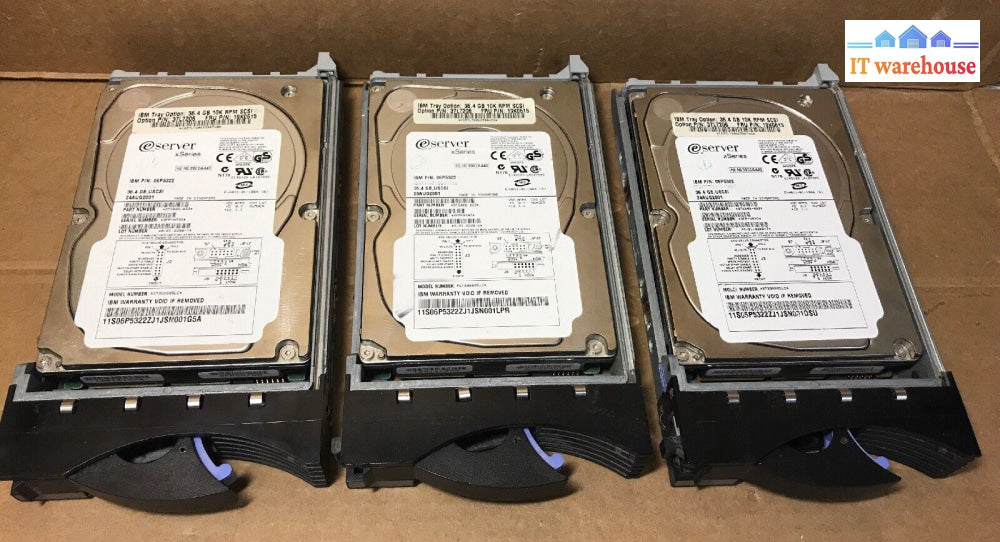 (Lot 3) Ibm 06P5759 36.4Gb 10K Ultra160 Scsi H/S Sl Hdd 06P5322 37L7206 19K0615