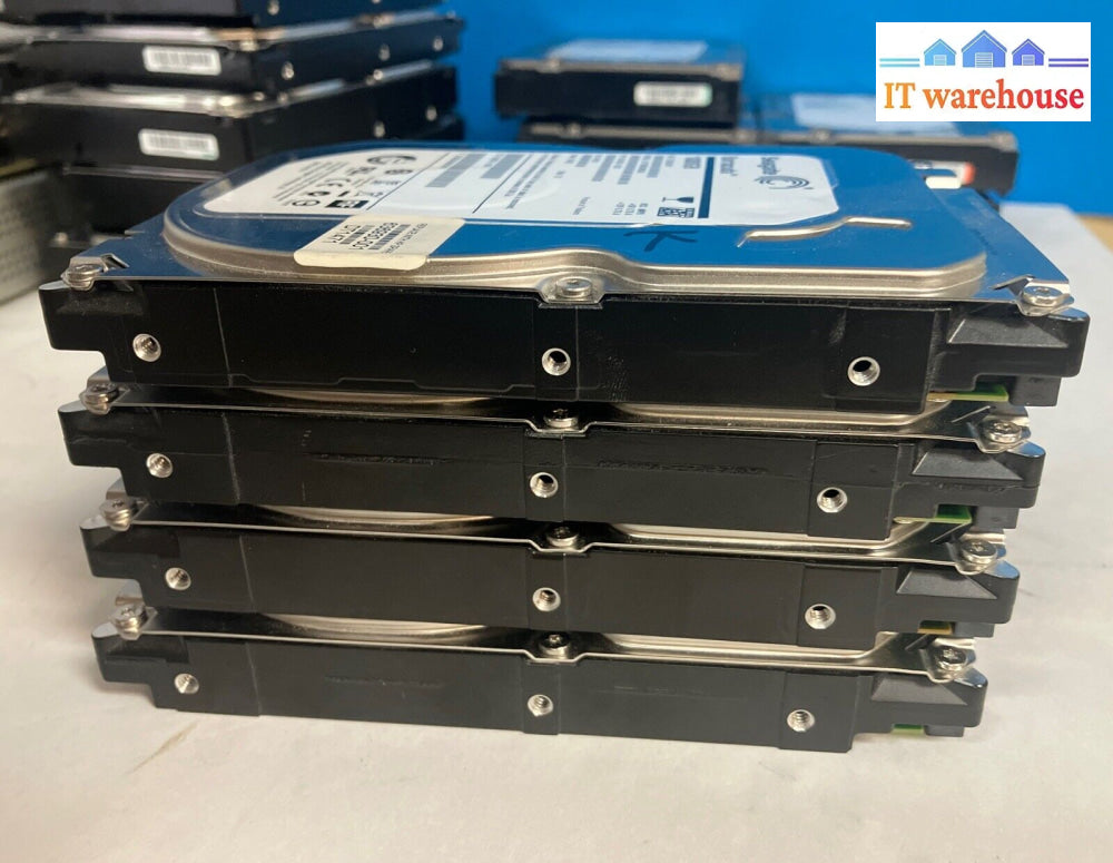 (Lot 4X) Seagate Barracuda St1000Dm003 Sata 1Tb 3.5’ Hdd (1000 Days Remaining) ~