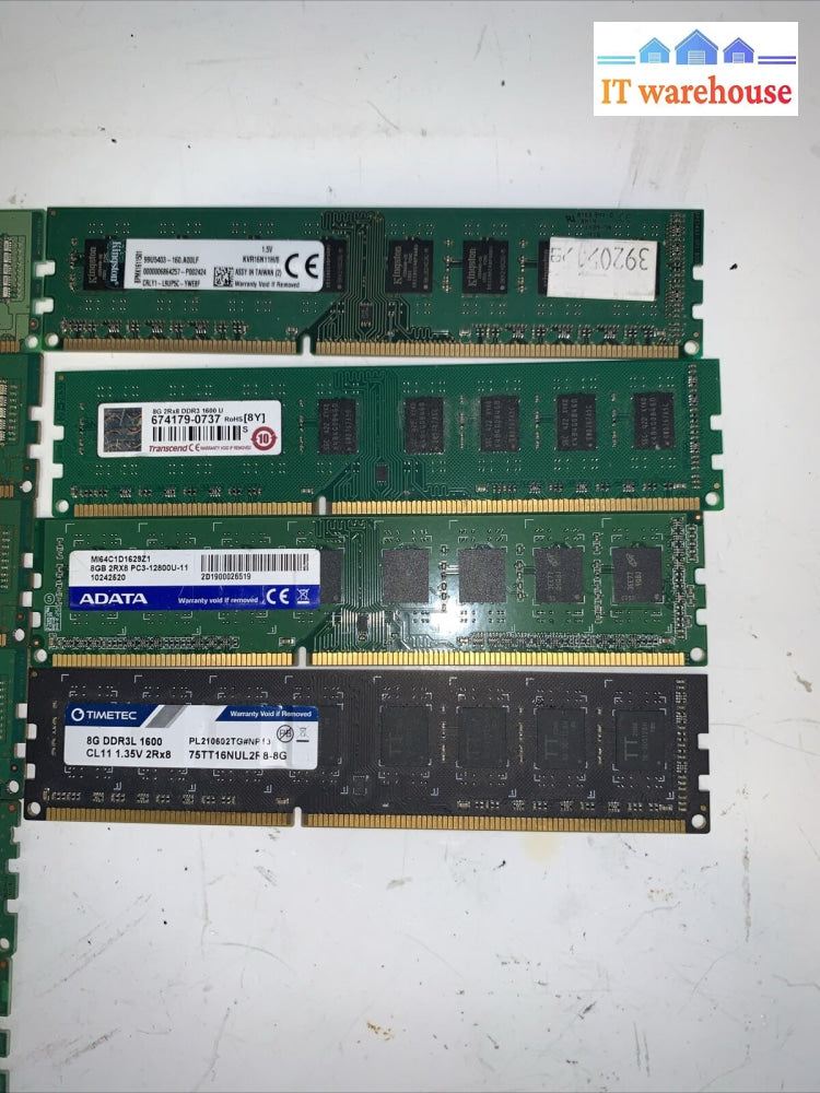 Lot Of 10 Desktop Ddr3 Non-Ecc Memory