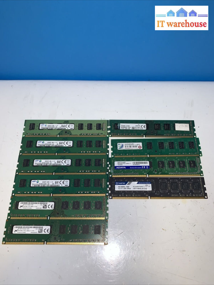 Lot Of 10 Desktop Ddr3 Non-Ecc Memory