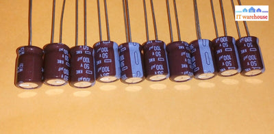 Lot Of 10 Nippon Kme 100Uf 50V Radial Electrolytic Capacitors