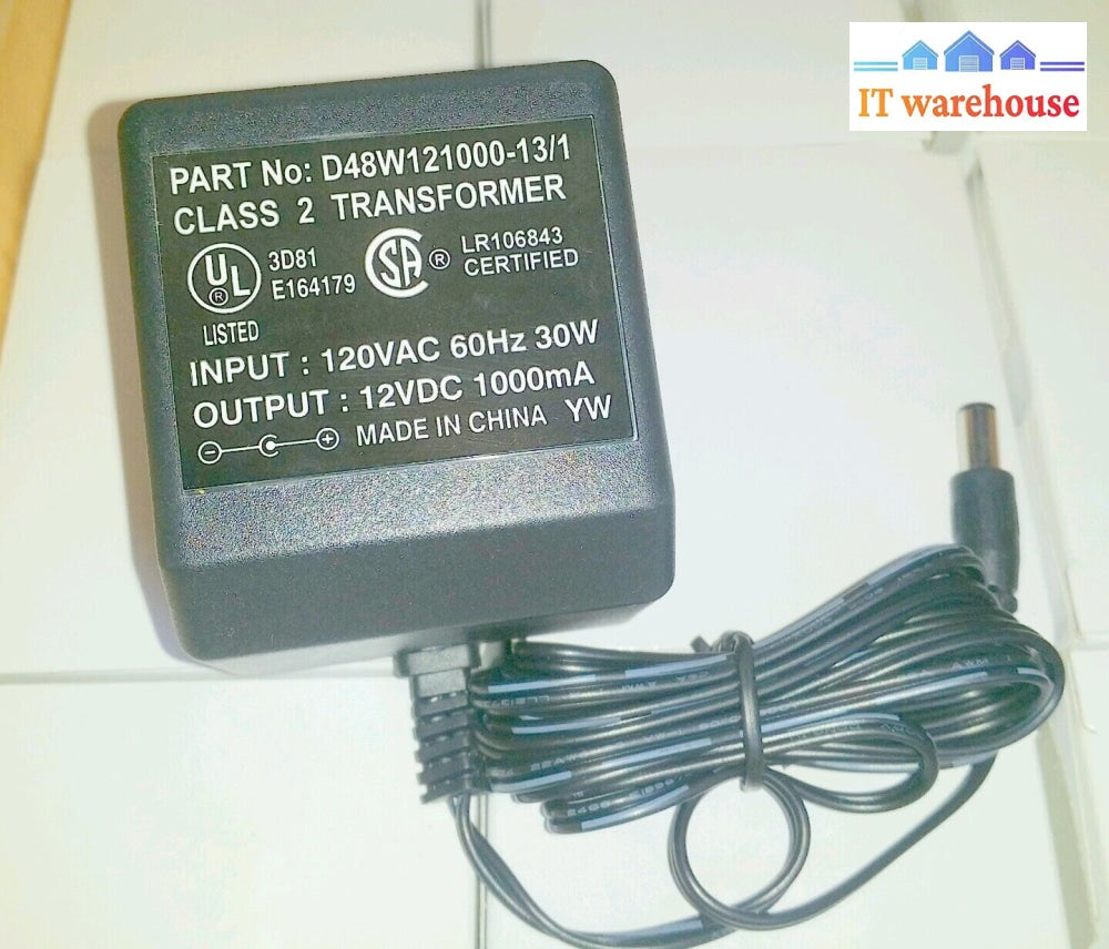 Lot Of 10 Wall Ac Adapter Charger 12Vdc 1000Ma 2.1Mm 12V (Us Plug)