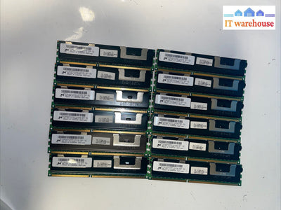 Lot Of 12 Micron Mt36Jszf51272Py-1G1D1Ba 4Gb Pc3-8500R Ddr3 Server Memory