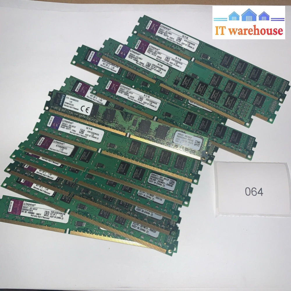 Lot Of 13 Kingston Low Profile 2Gb Ddr3 Pc3 Desktop Non-Ecc Memory Ram