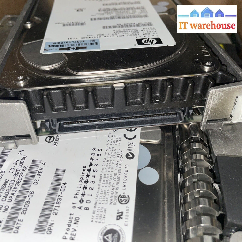 Lot Of 14 Hp 286714-B22/289042-001 72Gb/146Gb 10K Ultra 320 Scsi Drive With Tray