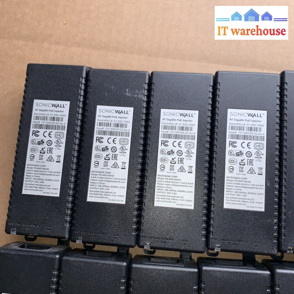 Lot Of 14 Sonicwall 802.3At Gigabit Poe Injector 01-Ssc-5545