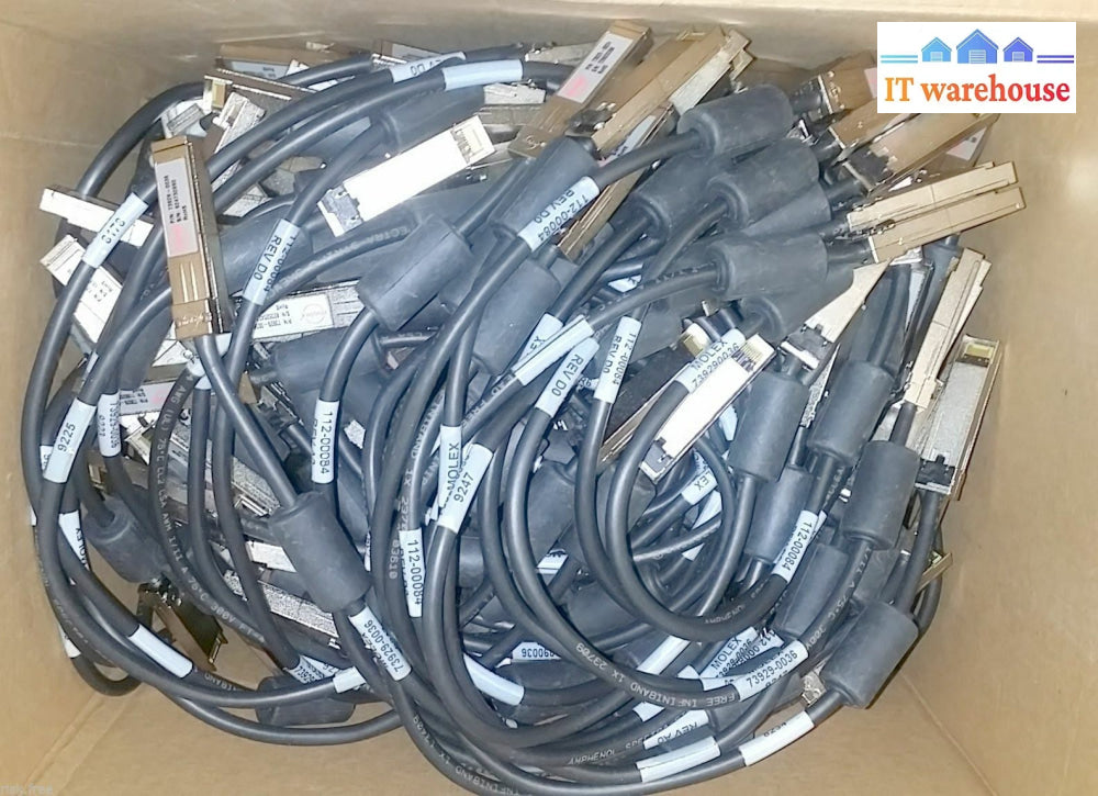 Lot Of 19 Molex Sfp To Fibre Optic Interconnect Cables P/N 73929-0036