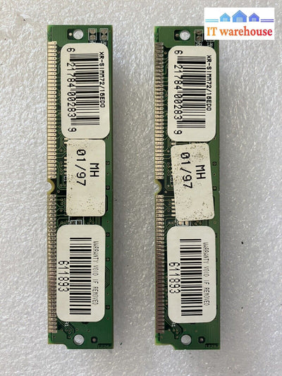 Lot Of 2 16Mb Edo 72Pin Sim Memory (Xr-Simm72 16Edo)