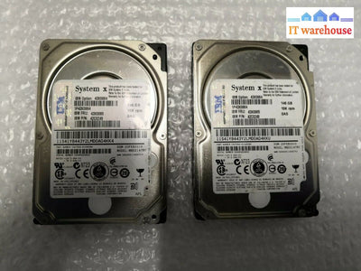 + Lot Of 2 43X0865 Ibm 42C0249 146Gb 10K 2.5 Sas Sff Hard Drive @@@